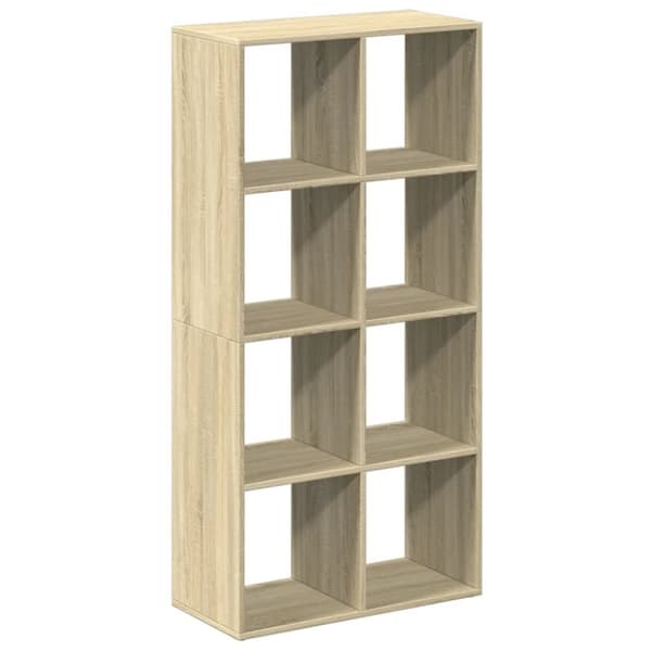 vidaXL bogreol/rumdeler 69,5x29x137,5 cm konstrueret træ sonoma-eg