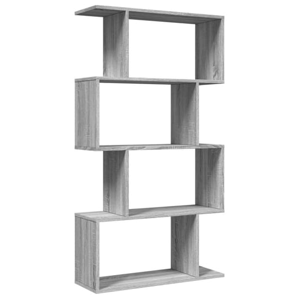 vidaXL bogreol/rumdeler 70x24x129 cm 4 niveauer konstrueret træ