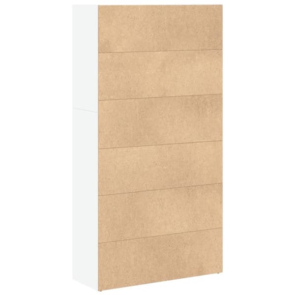 vidaXL Bokhylle hvit 80x30x152 cm konstruert tre