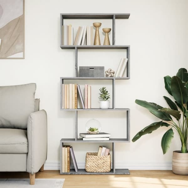 vidaXL Bokhylla/Rumsavdelare 5 hyllplan 70x24x161 cm konstruerat trä