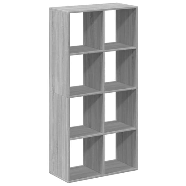 vidaXL Romdeler bokhylle grå sonoma 69,5x29x137,5 cm konstruert tre