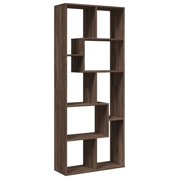 vidaXL Romdeler bokhylle brun eik 67x25x161,5 cm konstruert tre
