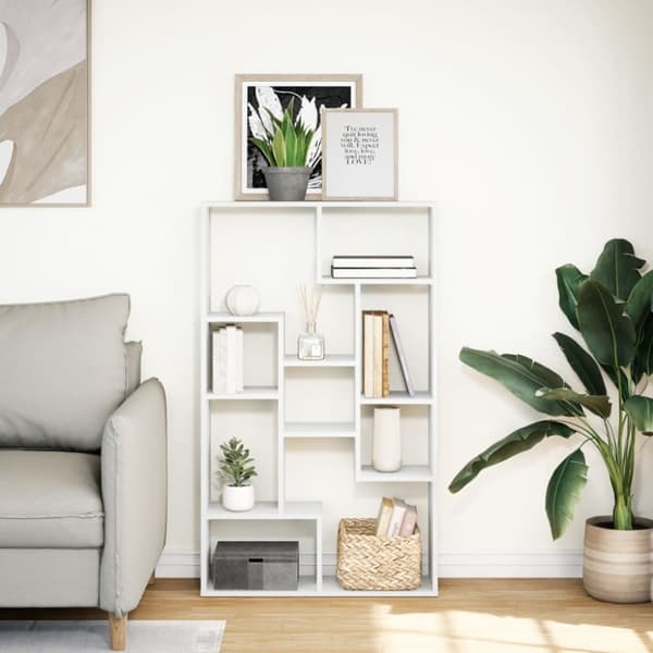 vidaXL bogreol 72x20x120 cm konstrueret træ hvid