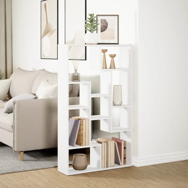vidaXL bogreol 72x20x120 cm konstrueret træ hvid