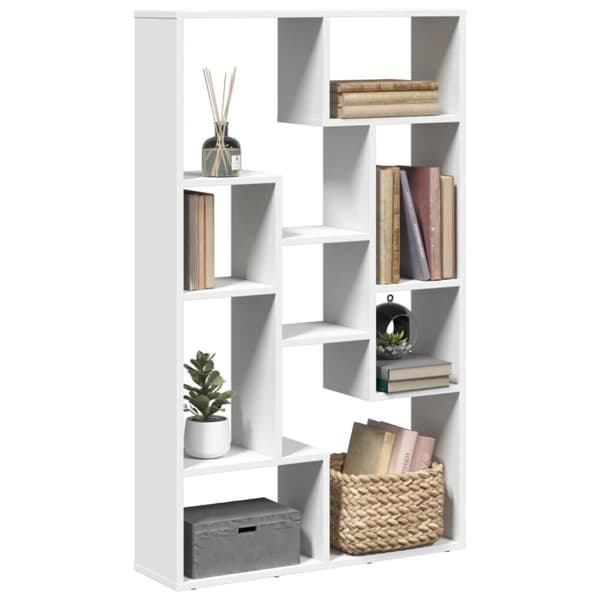 vidaXL bogreol 72x20x120 cm konstrueret træ hvid