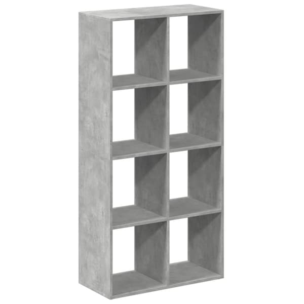 vidaXL bogreol/rumdeler 69,5x29x137,5 cm konstrueret træ betongrå