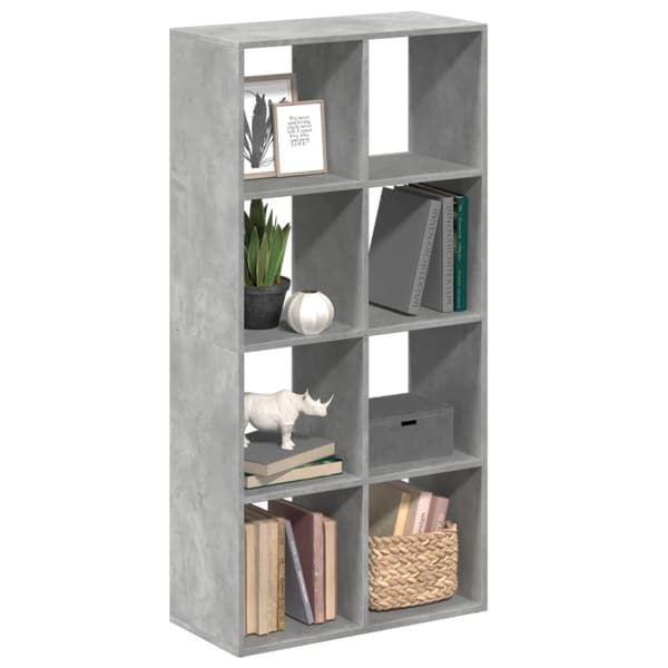 vidaXL bogreol/rumdeler 69,5x29x137,5 cm konstrueret træ betongrå