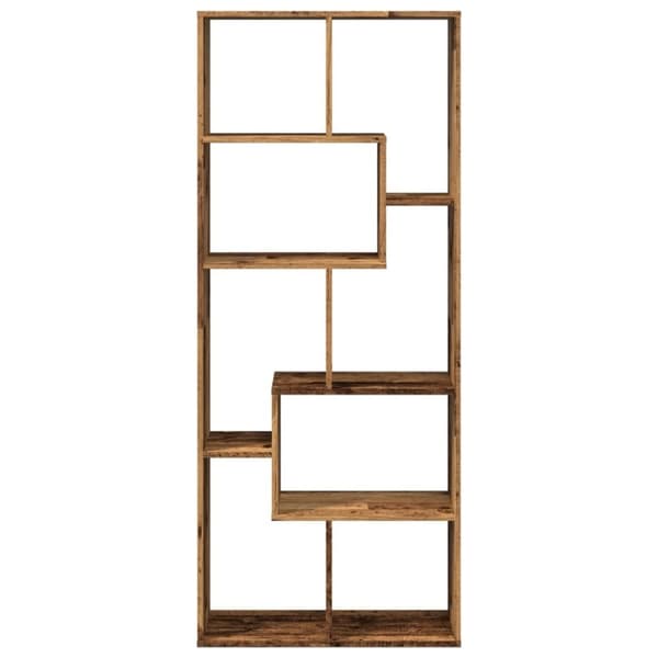 vidaXL bogreol/rumdeler 67x25x161,5 cm konstrueret træ antikt træ