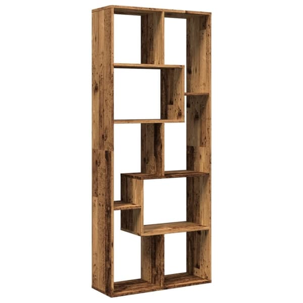 vidaXL bogreol/rumdeler 67x25x161,5 cm konstrueret træ antikt træ