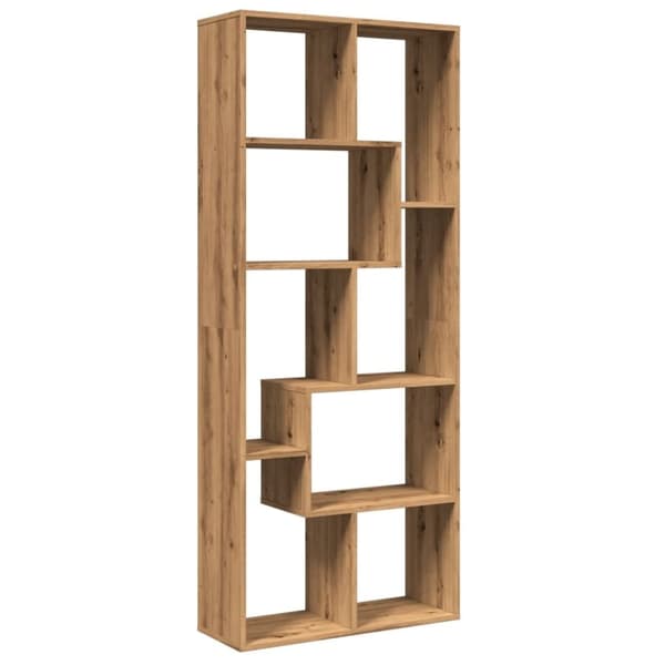vidaXL bogreol/rumdeler 67x25x161,5 cm konstrueret træ kunsteg