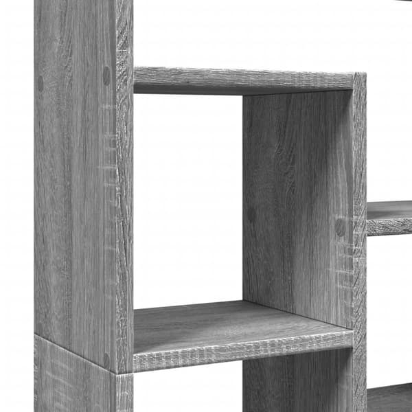 vidaXL Kirjahylly harmaa Sonoma 72x20x120 cm tekninen puu