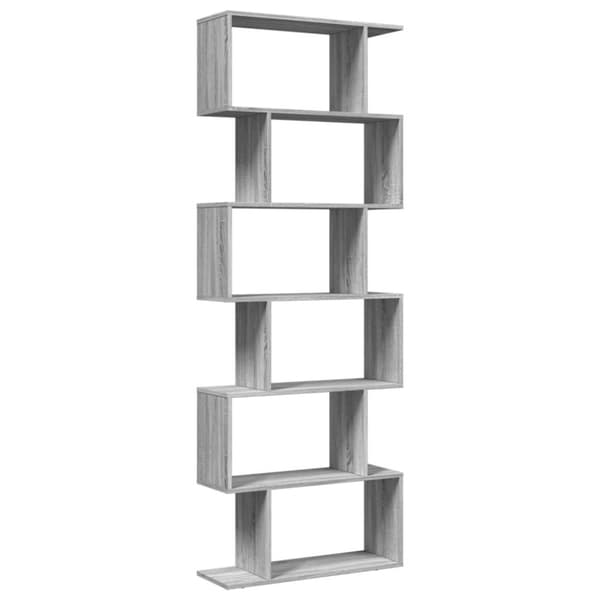 vidaXL bogreol/rumdeler 70x24x193 cm 6 niveauer konstrueret træ