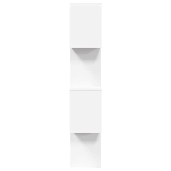 vidaXL bogreol/rumdeler 70x24x129 cm 4 niveauer konstrueret træ hvid