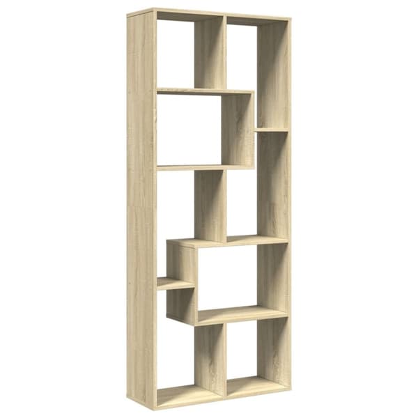 vidaXL bogreol/rumdeler 67x25x161,5 cm konstrueret træ sonoma-eg