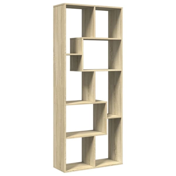 vidaXL bogreol/rumdeler 67x25x161,5 cm konstrueret træ sonoma-eg