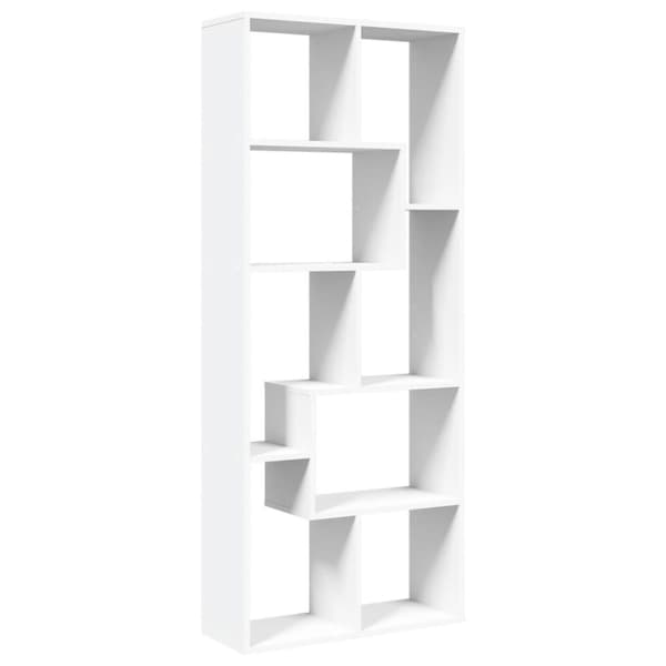 vidaXL bogreol/rumdeler 67x25x161,5 cm konstrueret træ hvid