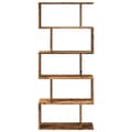 Miniatyrbilde 6 av 11: vidaXL Romdeler bokhylle 5 lag gammelt eik 70x24x161 cm konstruert tre