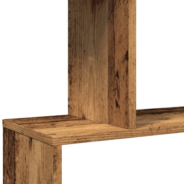vidaXL Romdeler bokhylle 5 lag gammelt eik 70x24x161 cm konstruert tre