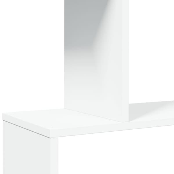 vidaXL Romdeler bokhylle 4 etasjer hvit 70x24x129 cm konstruert tre