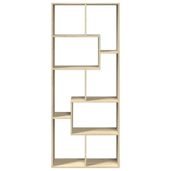 vidaXL Romdeler bokhylle sonoma eik 67x25x161,5 cm konstruert tre