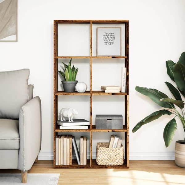 vidaXL Romdeler bokhylle gammel tre 69,5x29x137,5 cm konstruert tre