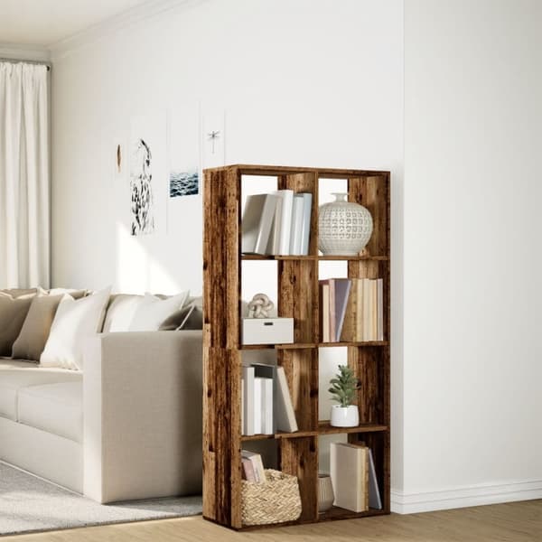 vidaXL Romdeler bokhylle gammel tre 69,5x29x137,5 cm konstruert tre