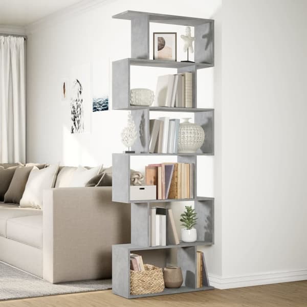 vidaXL Bokhylla/Rumsavdelare 6 hyllor 70x24x193 cm konstruerat trä