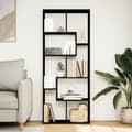 Miniatyrbilde 4 av 11: vidaXL Romdeler bokhylle svart 67x25x161,5 cm konstruert tre