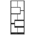 Miniatyrbilde 6 av 11: vidaXL Romdeler bokhylle svart 67x25x161,5 cm konstruert tre