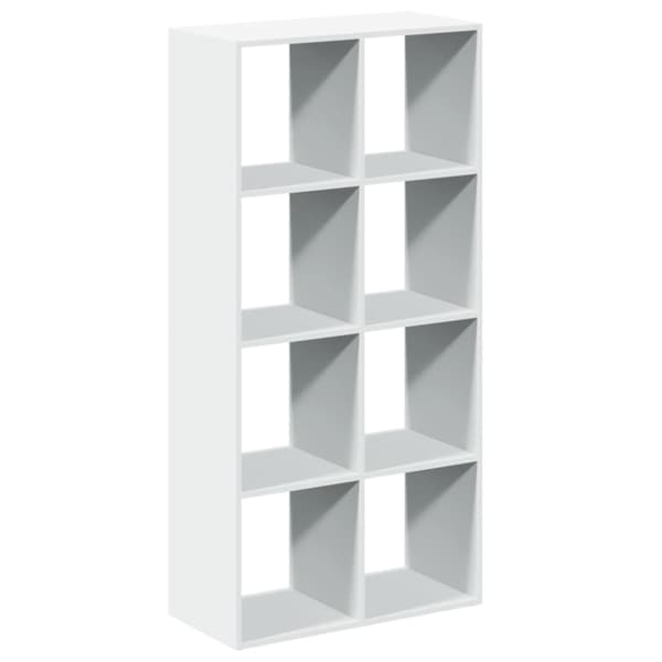 vidaXL Romdeler bokhylle hvit 69,5x29x137,5 cm konstruert tre