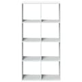 Miniatyrbilde 6 av 11: vidaXL Romdeler bokhylle hvit 69,5x29x137,5 cm konstruert tre