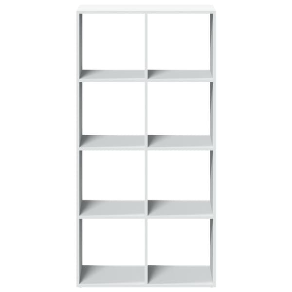 vidaXL Romdeler bokhylle hvit 69,5x29x137,5 cm konstruert tre