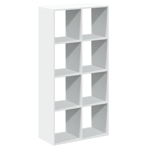 vidaXL Romdeler bokhylle hvit 69,5x29x137,5 cm konstruert tre