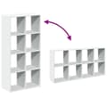 Miniatyrbilde 9 av 11: vidaXL Romdeler bokhylle hvit 69,5x29x137,5 cm konstruert tre