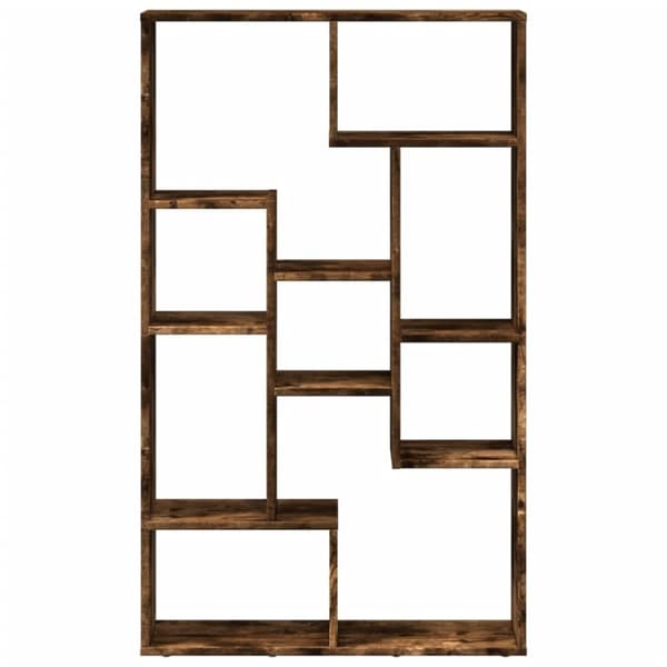 vidaXL Bokhylle røkt eik 72x20x120 cm konstruert tre
