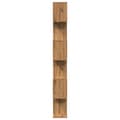 Miniatyrbilde 7 av 11: vidaXL Romdeler bokhylle 6 lag artisan eik 70x24x193 cm konstruert tre