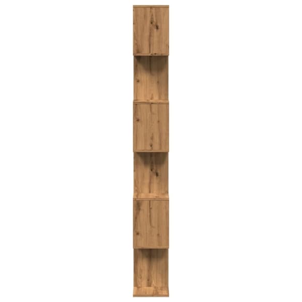 vidaXL Romdeler bokhylle 6 lag artisan eik 70x24x193 cm konstruert tre