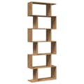 Miniatyrbilde 1 av 11: vidaXL Romdeler bokhylle 6 lag artisan eik 70x24x193 cm konstruert tre