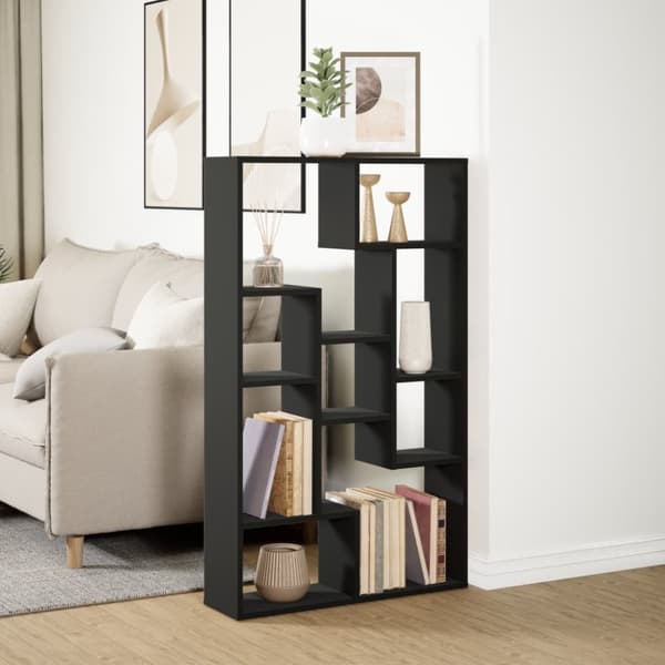 vidaXL Bokhylle svart 72x20x120 cm konstruert tre