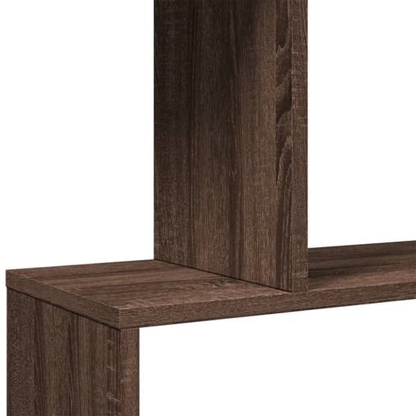 vidaXL bogreol/rumdeler 70x24x129cm 4 niveauer konstrueret træ brun eg