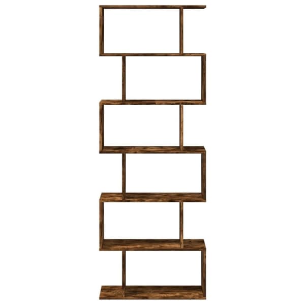 vidaXL bogreol/rumdeler 70x24x193 cm 6 niveauer konstrueret træ