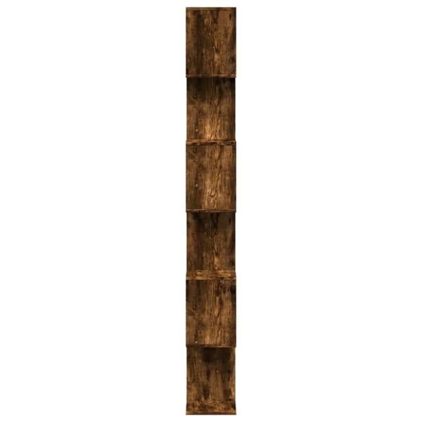 vidaXL bogreol/rumdeler 70x24x193 cm 6 niveauer konstrueret træ