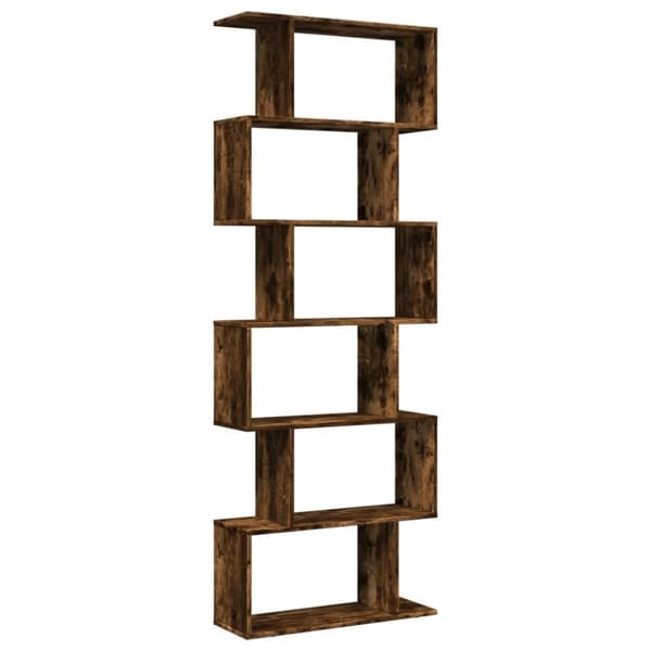 vidaXL bogreol/rumdeler 70x24x193 cm 6 niveauer konstrueret træ