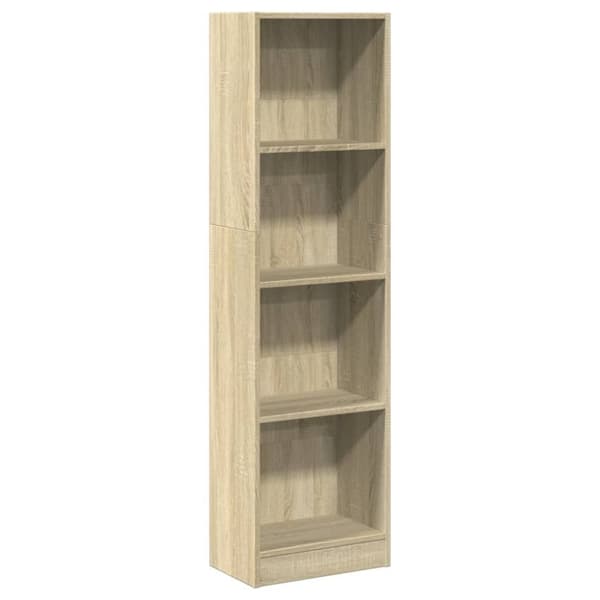 vidaXL bogreol 40x24x143 cm konstrueret træ sonoma-eg