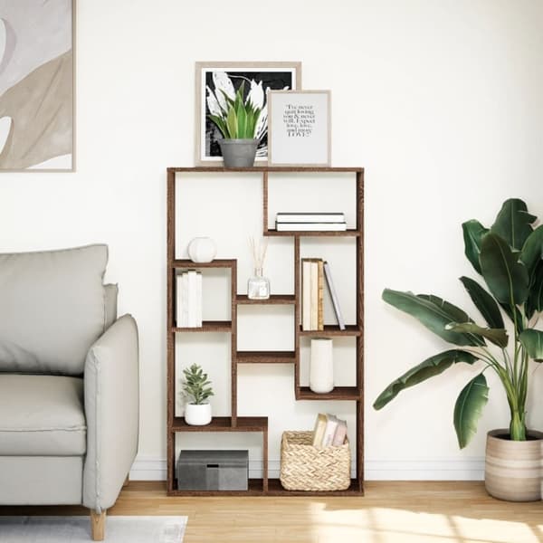 vidaXL bogreol 72x20x120 cm konstrueret træ brun egetræsfarve