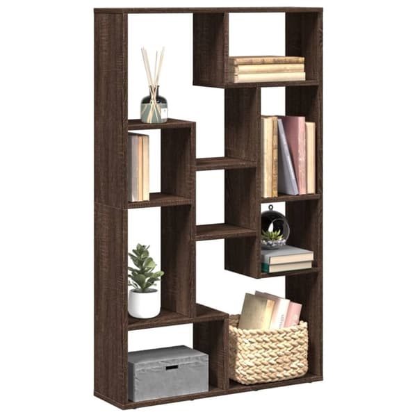 vidaXL bogreol 72x20x120 cm konstrueret træ brun egetræsfarve