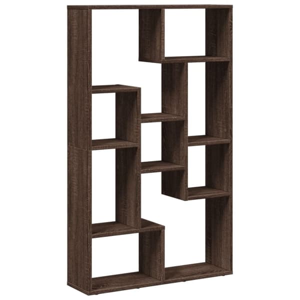 vidaXL bogreol 72x20x120 cm konstrueret træ brun egetræsfarve
