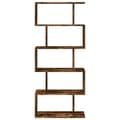Pikkukuva 6 / 11: vidaXL Huoneenjakaja 5 tasoa savutammi 70x24x161 cm tekninen puu