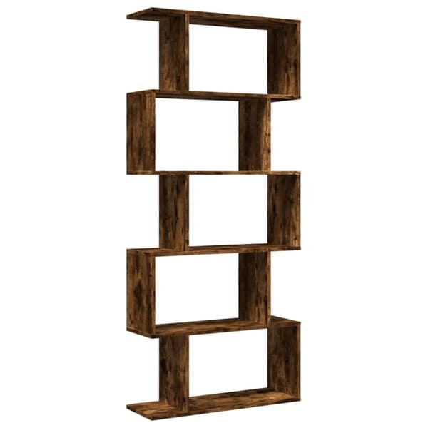 vidaXL Huoneenjakaja 5 tasoa savutammi 70x24x161 cm tekninen puu