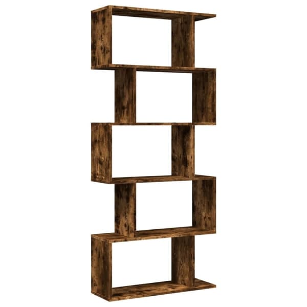 vidaXL Huoneenjakaja 5 tasoa savutammi 70x24x161 cm tekninen puu